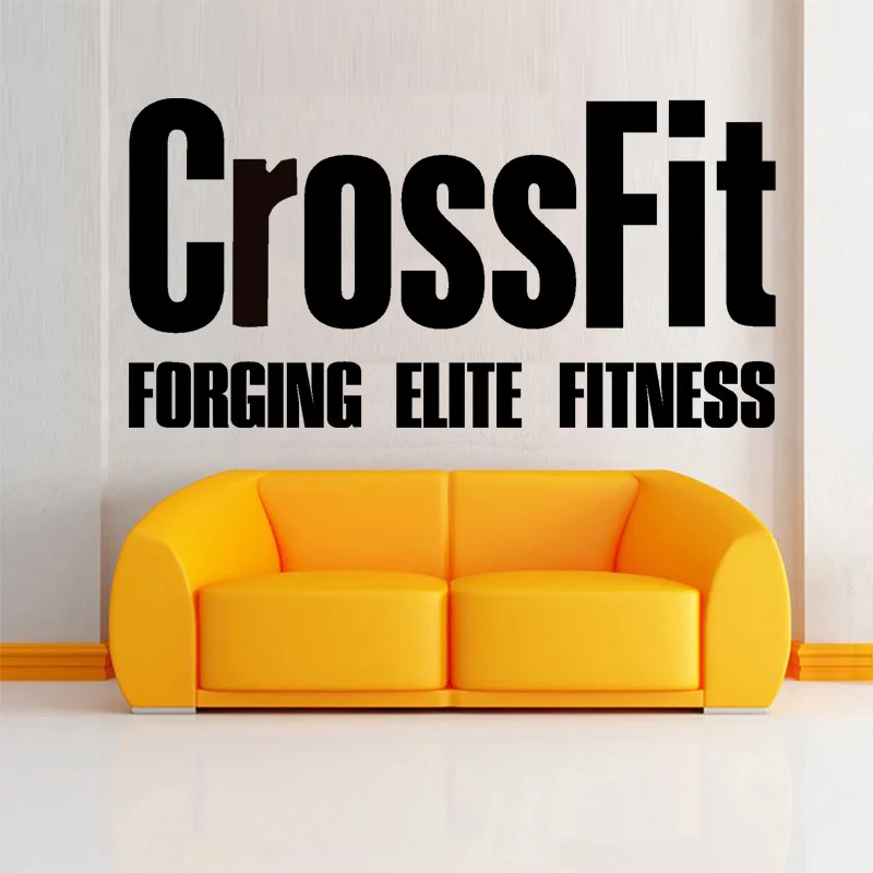 Наклейки Crossfit-Бодибилдинг Фитнес-центр спортивный Декор настенной росписи-обои для спортзала дизайн-Фитнес мотивация наклейки на стену