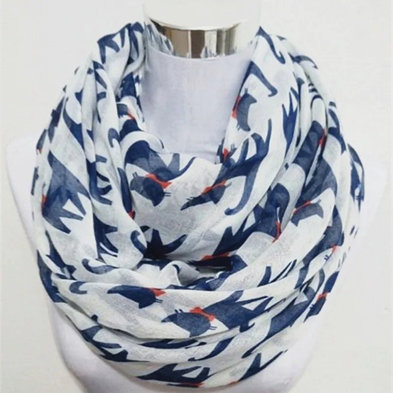 

10pcs/lot New Fashion animal print Scarf Snood Running Cat infinity scarf hot sale lady scarves ring scarf for women