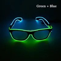 New 100pcs Steady On Double color Glasses EL Wire Powered By DC-3V Cold Light Tube Rope Flexible Neon Discos Party Decor