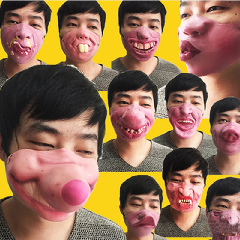 Новое поступление 1 шт./лот забавные и страшные полулицевые латексные маски