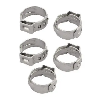 

5 Pcs 12mm-14.5mm 304 Stainless Steel Adjustable Tube Hose Clamps Silver Tone