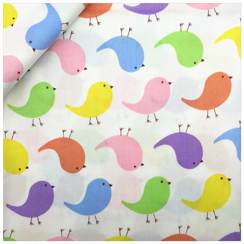 Цветная хлопковая ткань с птицами стеганое лоскутное шитье скрапбукинг домашний