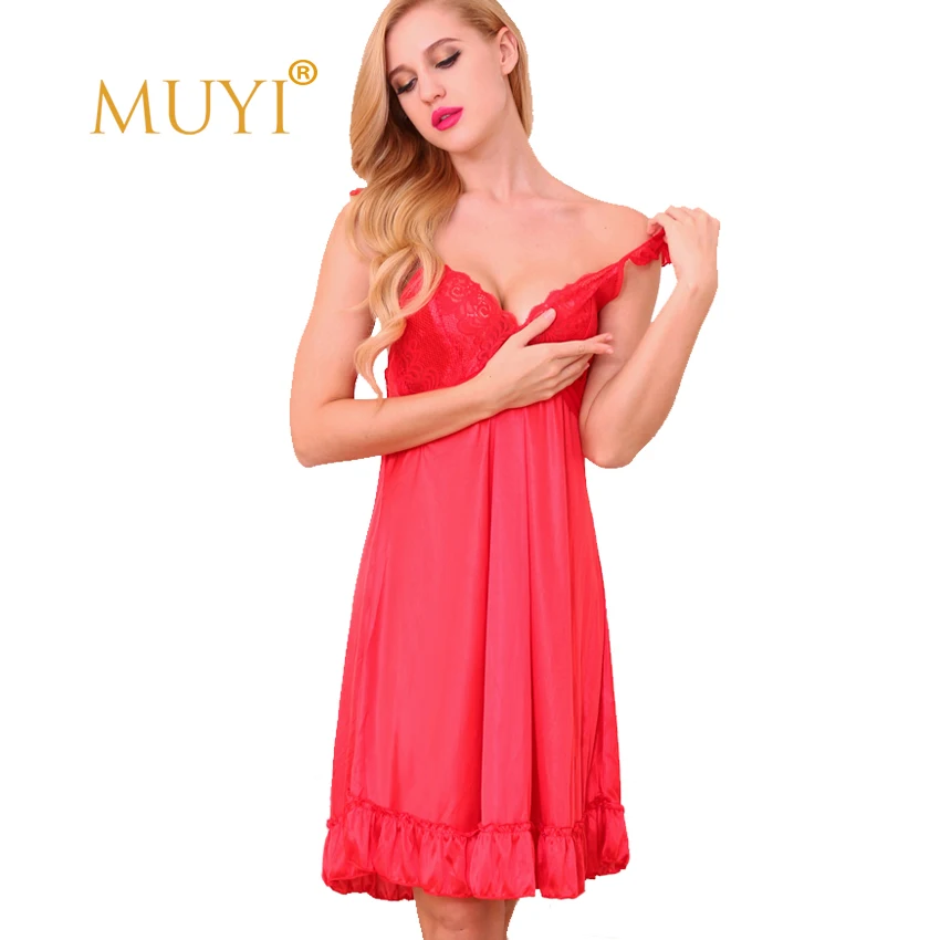 Сексуальное ночное белье пижамы женские кружевные ночные рубашки Nuisette Femme