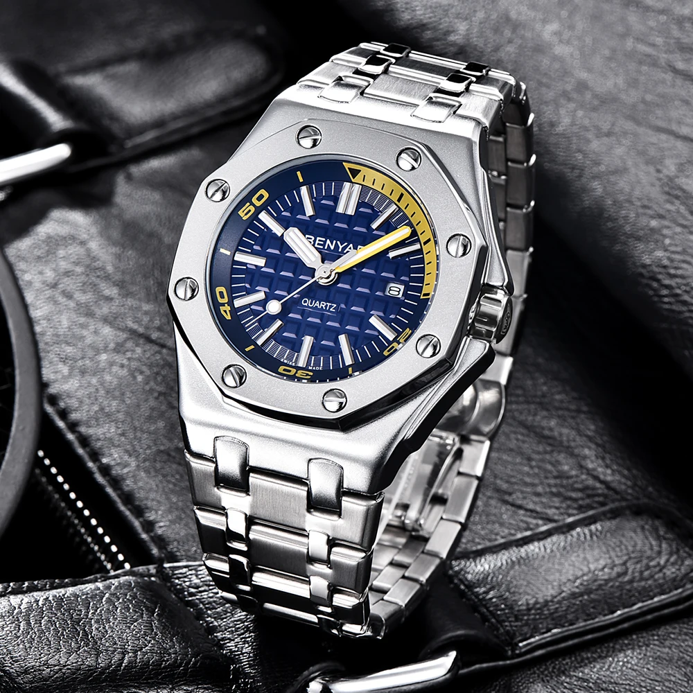 BENYAR часы мужские роскошные Marque montres mode pour homme кварцевые Hommes montre de sport Relogio Masculino