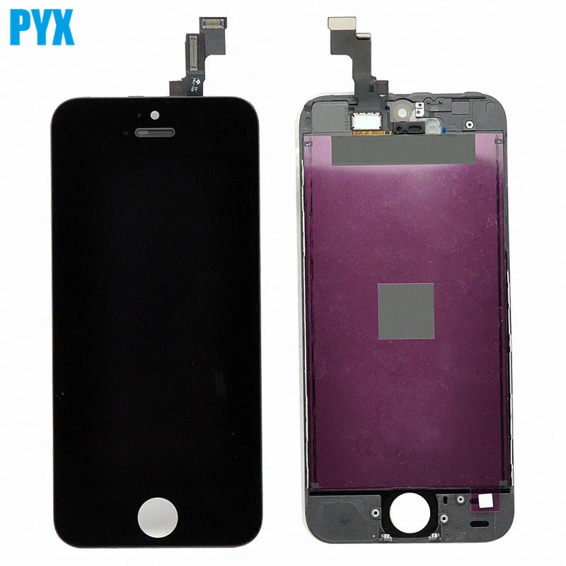 Полный ЖК дисплей с сенсорным экраном дигитайзер в сборе для iPhone 5S Черный Белый