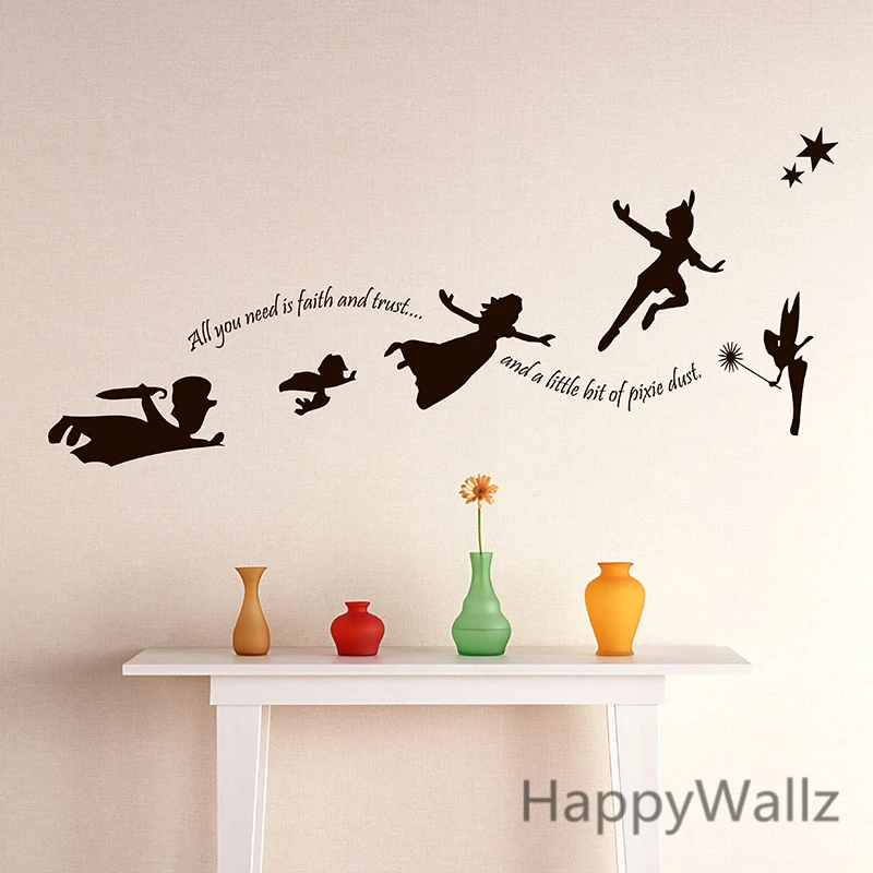 

Baby Nursery Wall Sticker Children Cartoon Halloween Fairy Wall Decal DIY Vinyl Stickers For Kids Room Easy Wall Stickers N21