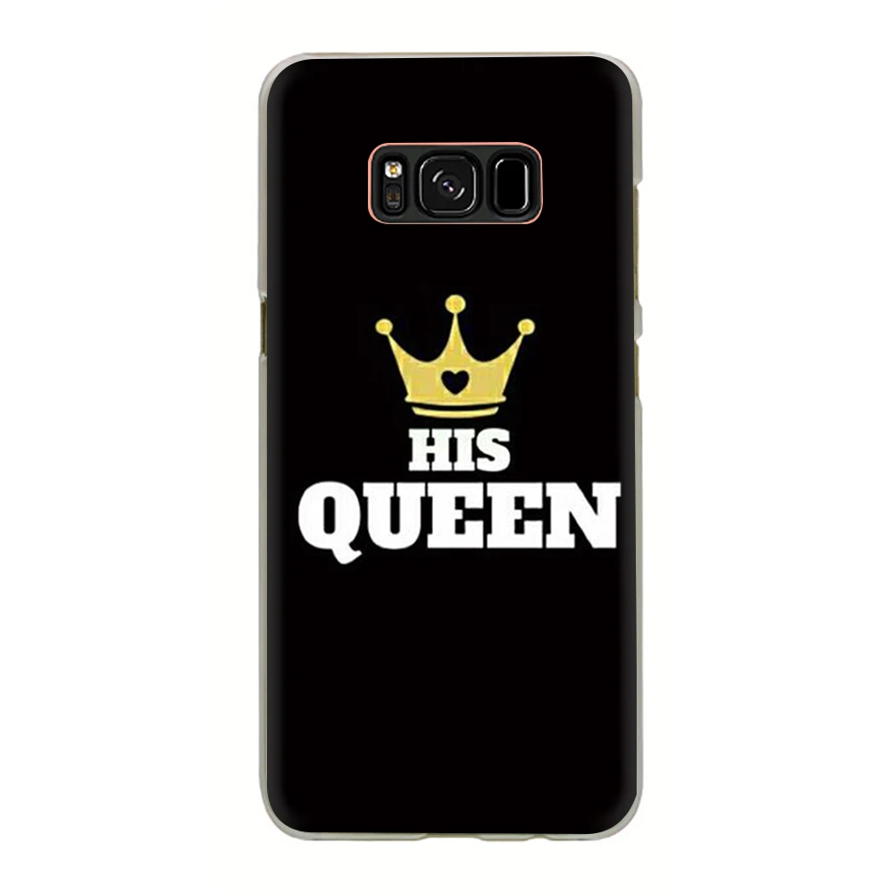 H4 Король queen для влюбленной пары, для семьи жесткий чехол для телефона для Samsung Galaxy S6 S7 край S8 S9 S10 плюс S10e M10 M20 M30 M40 Note 8, 9, 10 - Цвет: H4