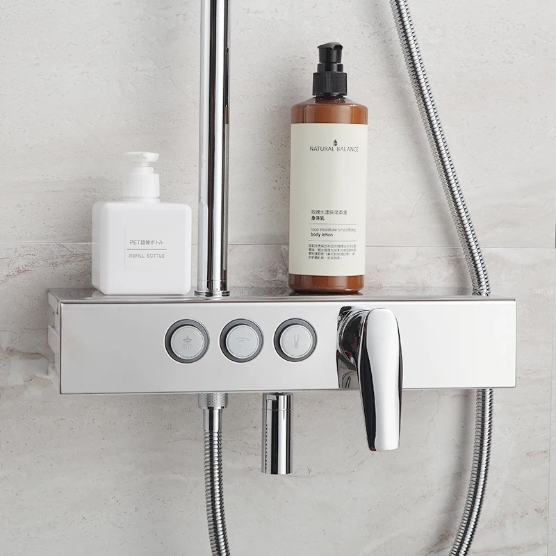 FLG Ванная комната смеситель для душа набор 8 дюймов душевая головка ABS ручной душ