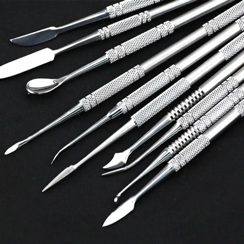 10pcs Stainless Steel Wax Carvers Spatula Pick Set Clay Pottery Sculpture Tools | Дом и сад
