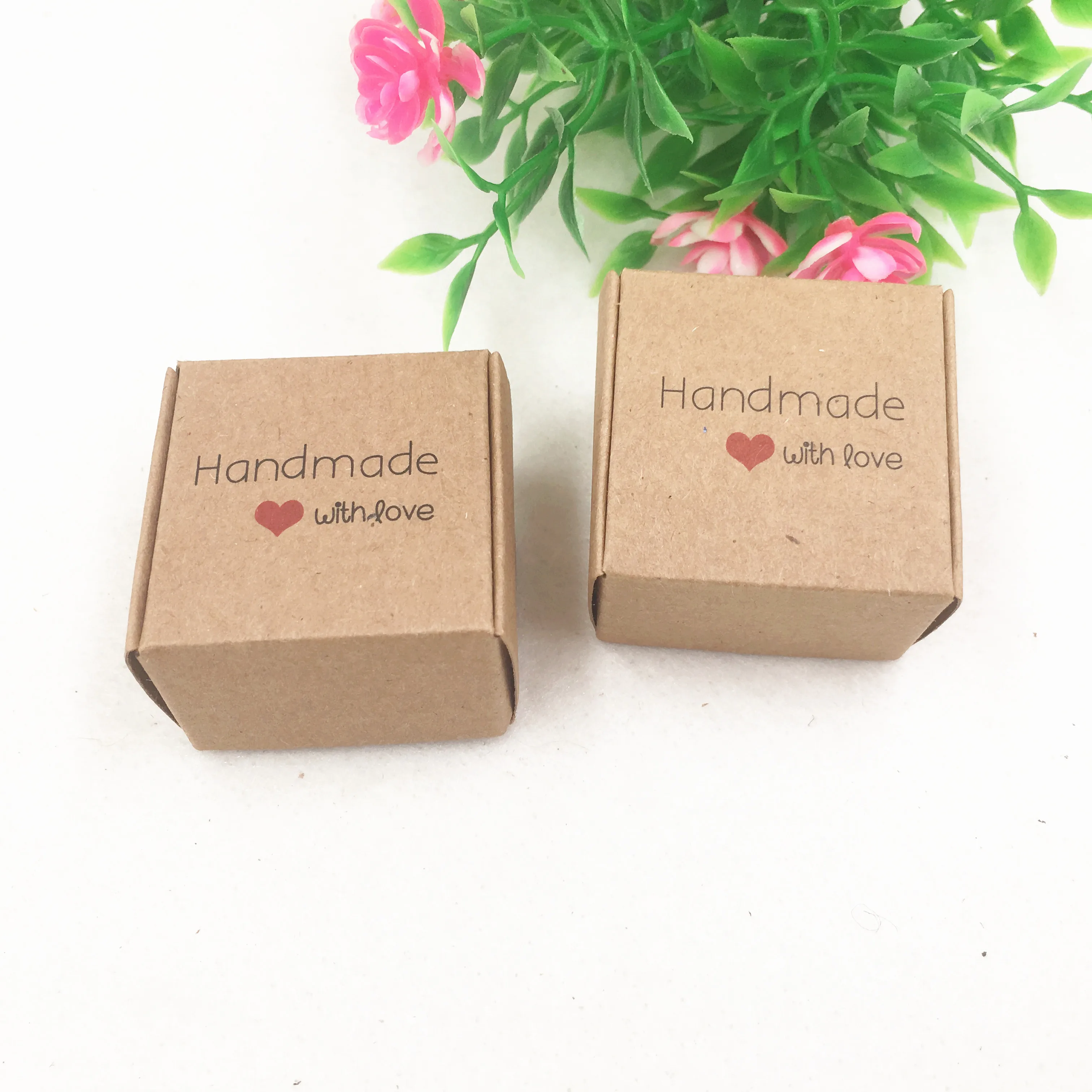 35 шт крафт бумаги маленькие подарочные коробки квадратная форма ручной работы