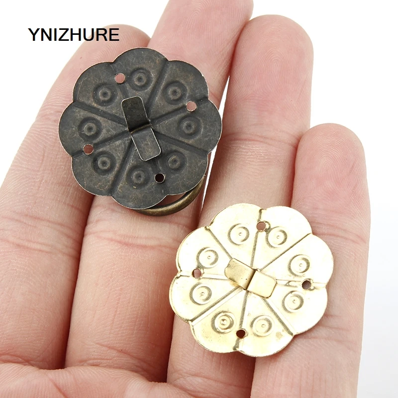 30PCS 30mm Iron handles Thin skin Tea Caddy Pots Hand pull Hardware gadgets Plum shape Gold Green bronze | Обустройство дома