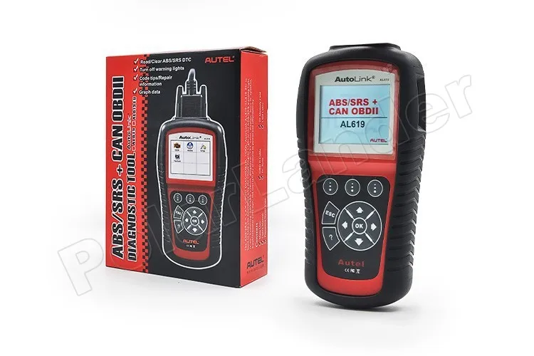 Высококачественная Autel Autolink AL619 ABS/SRS CAN OBDII лампа для чтения кодов комплекты