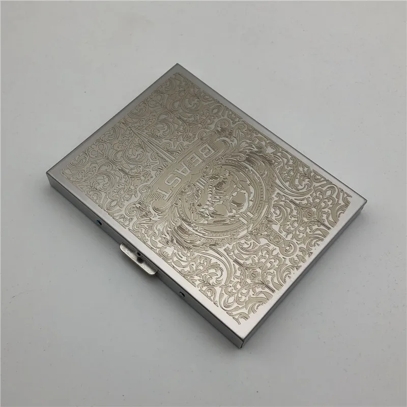 Alalinong Angel& Devil сигареты, из нержавеющей стали чехол ультра тонкий металлический универсальная сигарета коробка провода процесс рисования пепельница