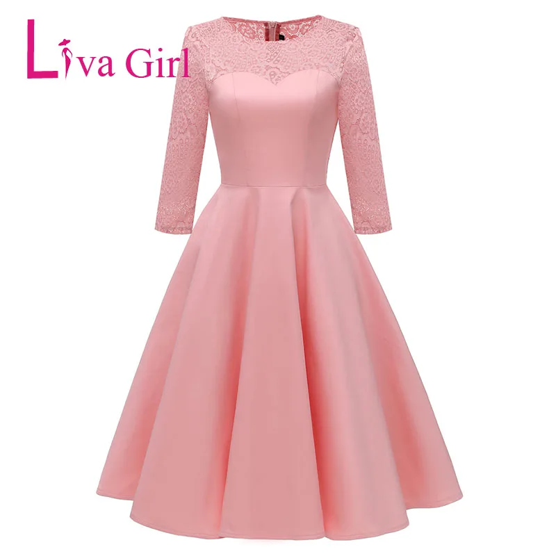 LIVA GIRL элегантное бордовое приталенное платье для женщин осень зима сексуальные кружевные миди платья вечерние платья XXL офисные платья