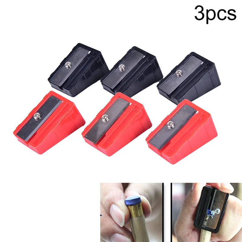 

3pcs Pencil Sharpener Shape Billiard Cue Tip Corrector Portable Shaft Billiard Cue Tip Corrector Repair Tool