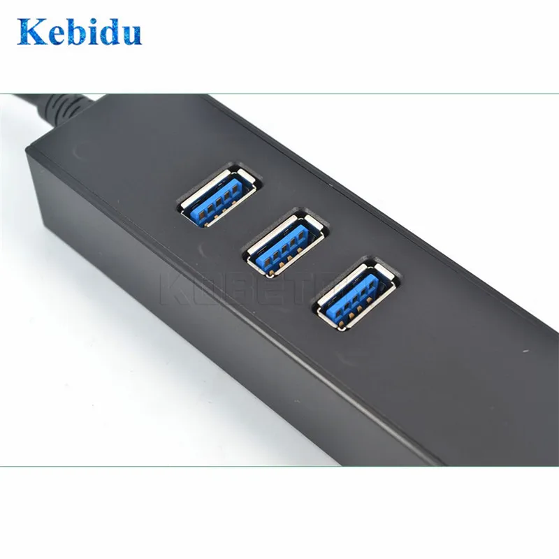 Высокоскоростной 3 порта USB 0 концентратор 10/100/1000 Мбит/с в RJ45 гигабитный Ethernet LAN