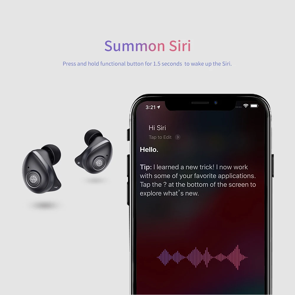 Новинка, наушники Nillkin TWS, автоматическая пара, Bluetooth 5,0, беспроводной, IPX5, стерео, громкая связь, чехол для зарядки, регулятор громкости, делитесь музыкой