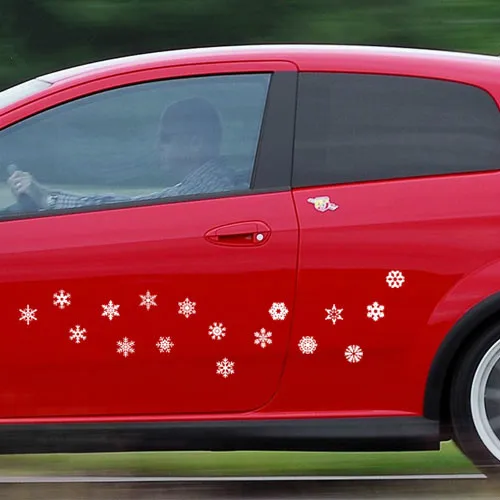 Милая Рождественская наклейка на лед и снег для автомобиля Новогодняя