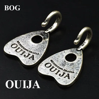 OUIJA Ear Weights Нержавеющая сталь Ouija доска Уха Туннель Вилки Gauge Эспандеры ушной Конус Носилки Пирсинг ювелирные изделия кулон ожерелье Подарки - Окраска металла: OUIJA Ear Weights