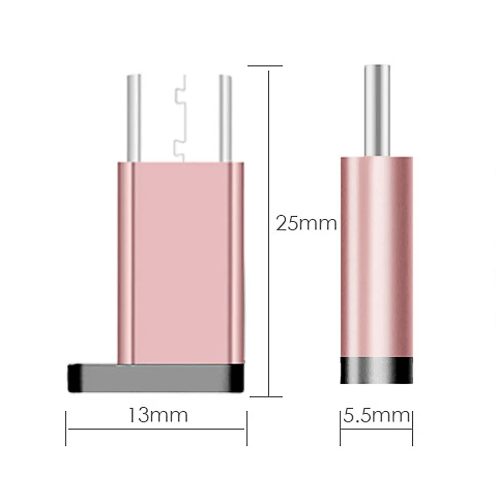 USB-C к Micro USB адаптер мини портативный алюминиевый с брелком анти-потеря usb тип-c к Micro USB конвертер разъем