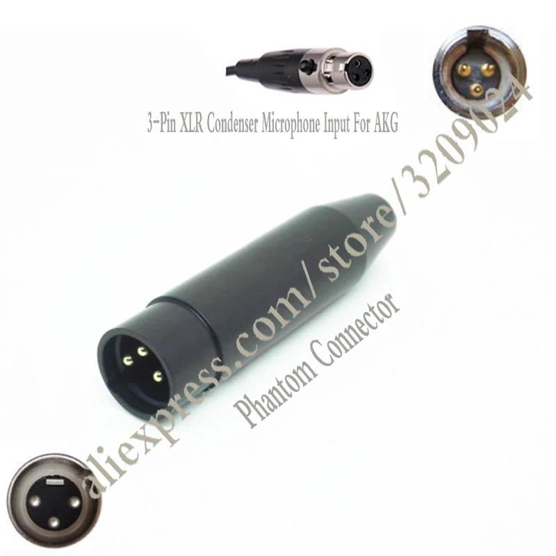 TA3F Конденсаторный Микрофон XLR Mini 3pin Feale на 3Pin Штекерный фантомный разъем для AKG