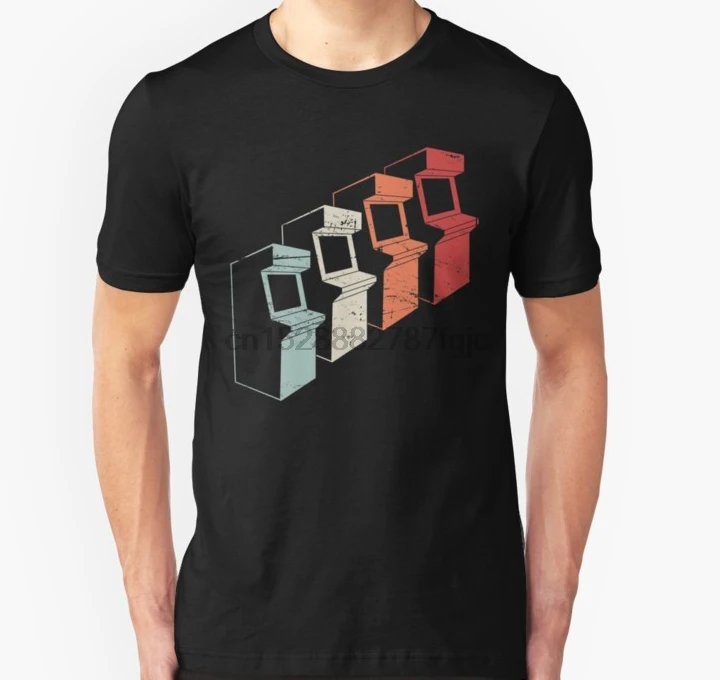 Мужская футболка с коротким рукавом Ретро стиль 80 s аркадные машины унисекс