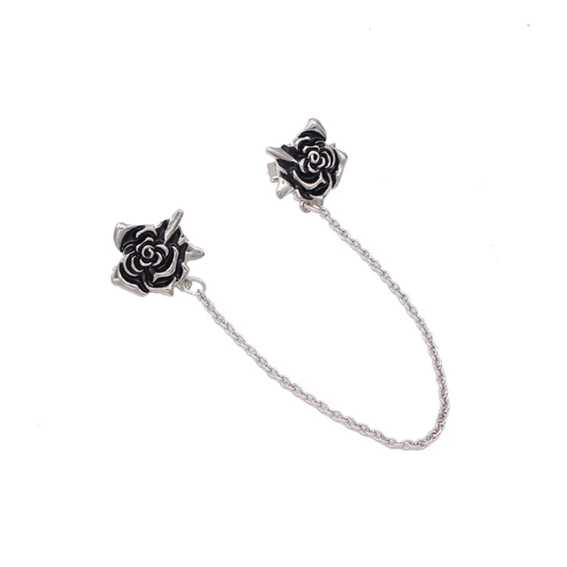 Женская винтажная цепочка в виде Розы зажим для кардигана девушки яркий цветок