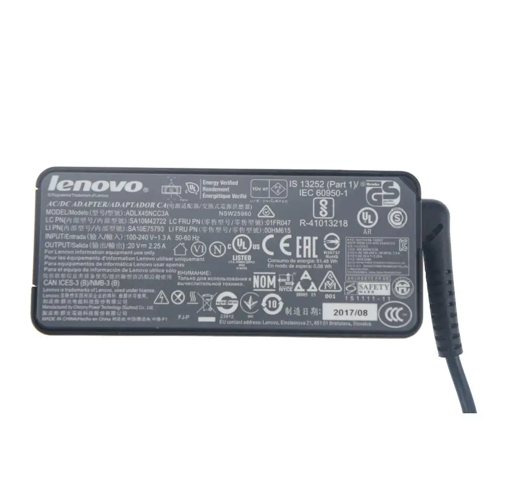 Оригинальный блок питания 45 Вт зарядное устройство для ноутбука Lenovo ThinkPad Yoga2 11 11e