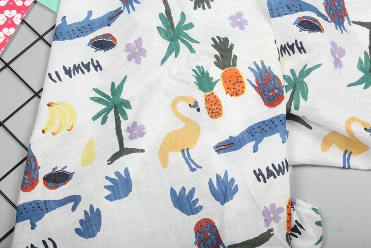 Ткань из хлопкового волокна с фламинго искусственное шитье одежды своими