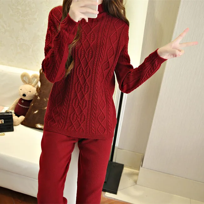 Женский вязаный костюм Осень-зима 2018 высококачественный модный кашемировый