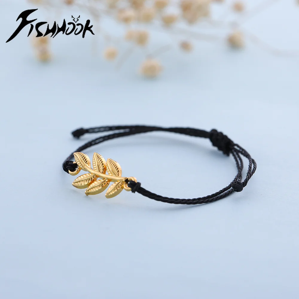 Рыболовный крючок ручной работы веревка шнур браслет желтое ухо Пшеницы Золотой