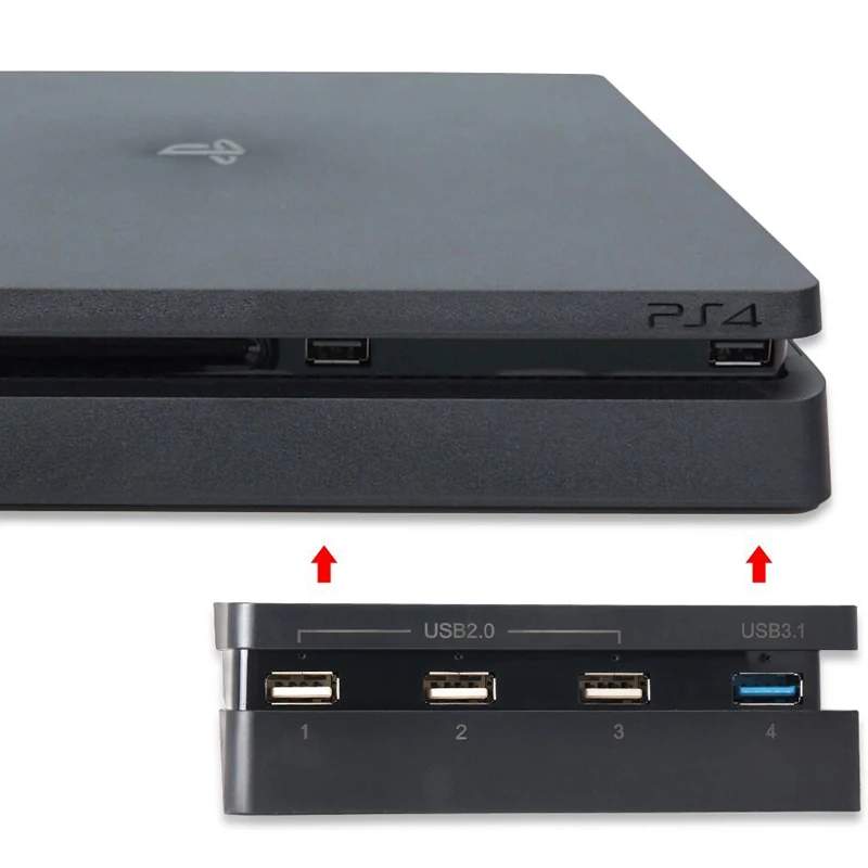 PS4 Slim HUB для комфортного использования с консолью Sony Playstation 4 1 портами USB 3 0 + 2