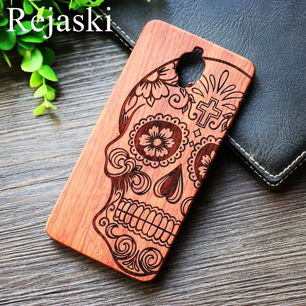 Роскошный чехол Rejaski с изображением деревянного волка для OnePlus 5 5T Five Bamboo Wood PC TPU Totem чехол для Oneplus 6T Oneplus Six чехол для телефона s