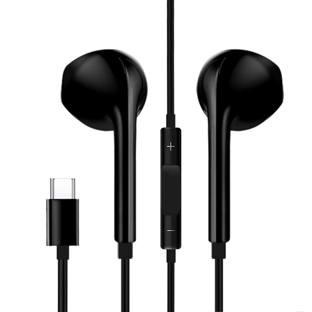 Тип-C Интерфейс наушники проводные Управление С микрофоном | Электроника