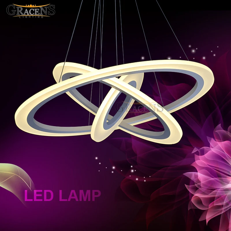 Современная светодиодная люстра светильник акриловая Подвесная лампа белая