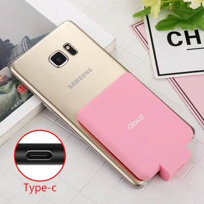 TYPE-C PINK 4500 мАч Внешний аккумулятор зарядное устройство чехол для iPhone/type-C/Micro-USB samsung ультра тонкий внешний аккумулятор портативное зарядное устройство - Цвет: TYPE-C PINK
