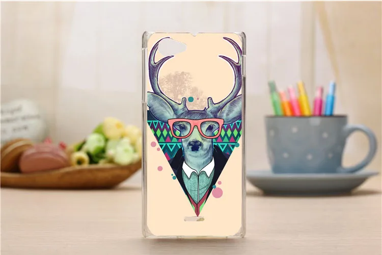 Высокое качество diy цветной Жесткий pc Пластиковый чехол для телефона sony Xperia J ST26i