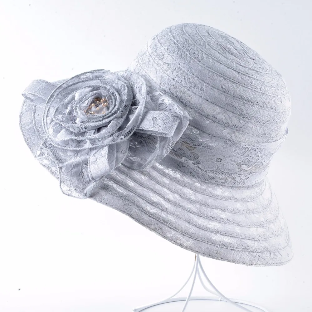 Кепка от солнца для женщин Уличная Повседневная пляжная шапка кружевной