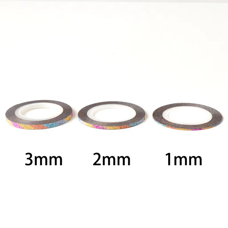 1/2/3 мм ногтей чередование Ленточные линии набор матовый блеск розового золота