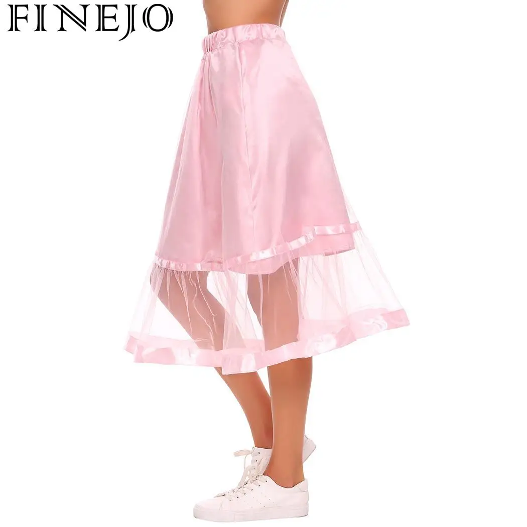 Женская юбка для вечеринки FINEJO Лоскутная модная с эластичной резинкой на талии |