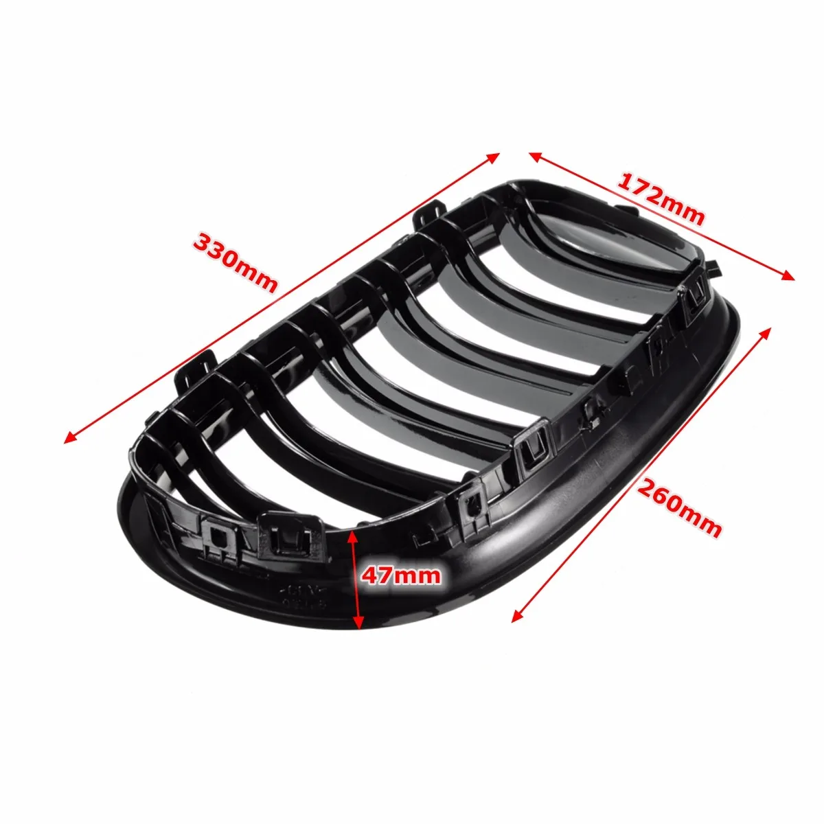 Пара глянцевый черный/матовый черный автомобиль Передняя решетка гриль для BMW E90