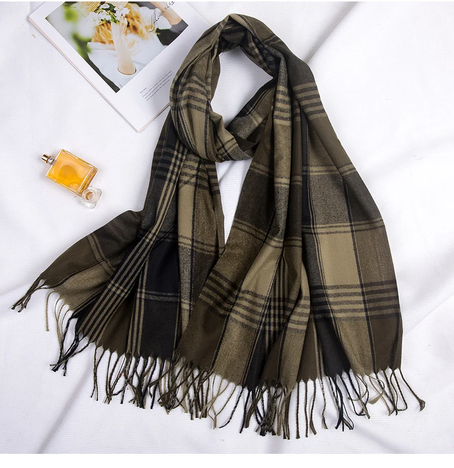 Длинный зимний кашемировый шарф женский шаль Foulard Femme Шея пашмины палантины шерсть хиджаб теплый плед одеяло женский шарф