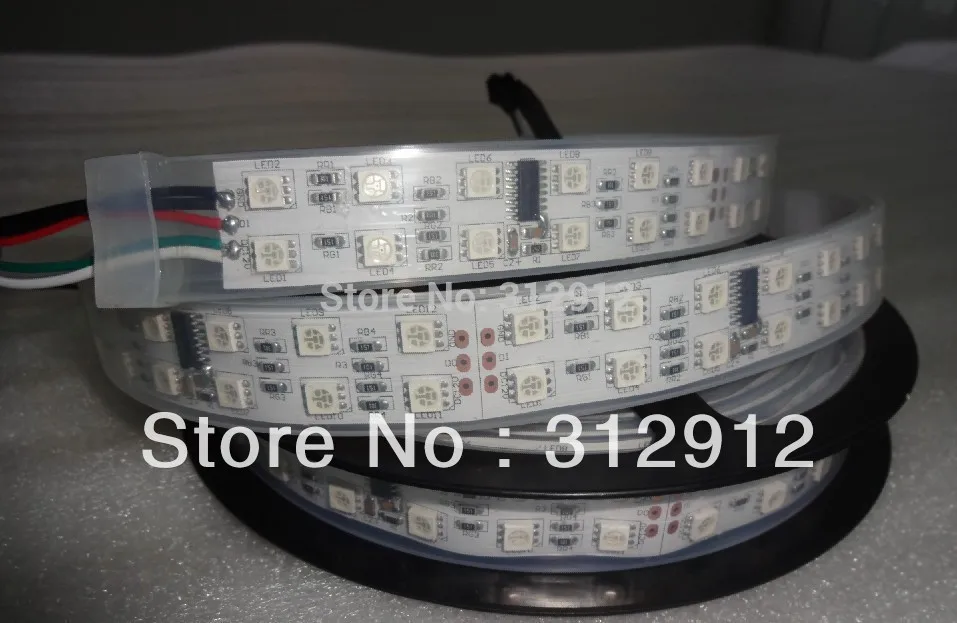 5 м DC12V 120 светодиодов/м и 10 шт. TM1812 ic/meter (40 пикселей) светодиодная цифровая полоса