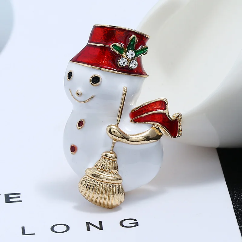 1 шт. брошь Снеговик на Рождество и новый год корсажный подарок банкетные булавки