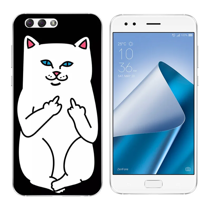 for Asus Zenfone 4 ZE554KL Cover Soft TPU Silicone Cat Landscape Printing Phone Cases Bags |