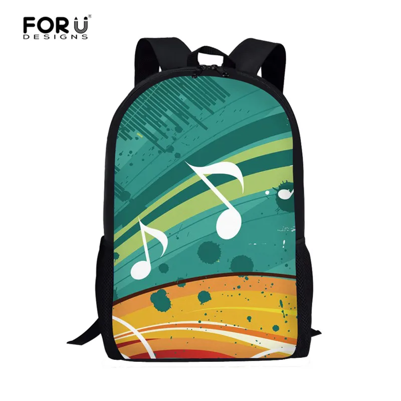 FORUDESIGNS/женские и мужские рюкзаки с принтом нот, школьные сумки, набор для девочек-подростков, сумка на плечо, детский Ранец, рюкзак - Цвет: Z3058C