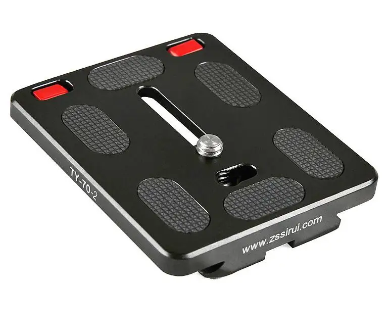 

Sirui Quick Release Plate For Ball Head For Canon 600D 60D 6D 500D Nikon D90 D800E D800 D80 Aluminum Universal QR Plate TY70S