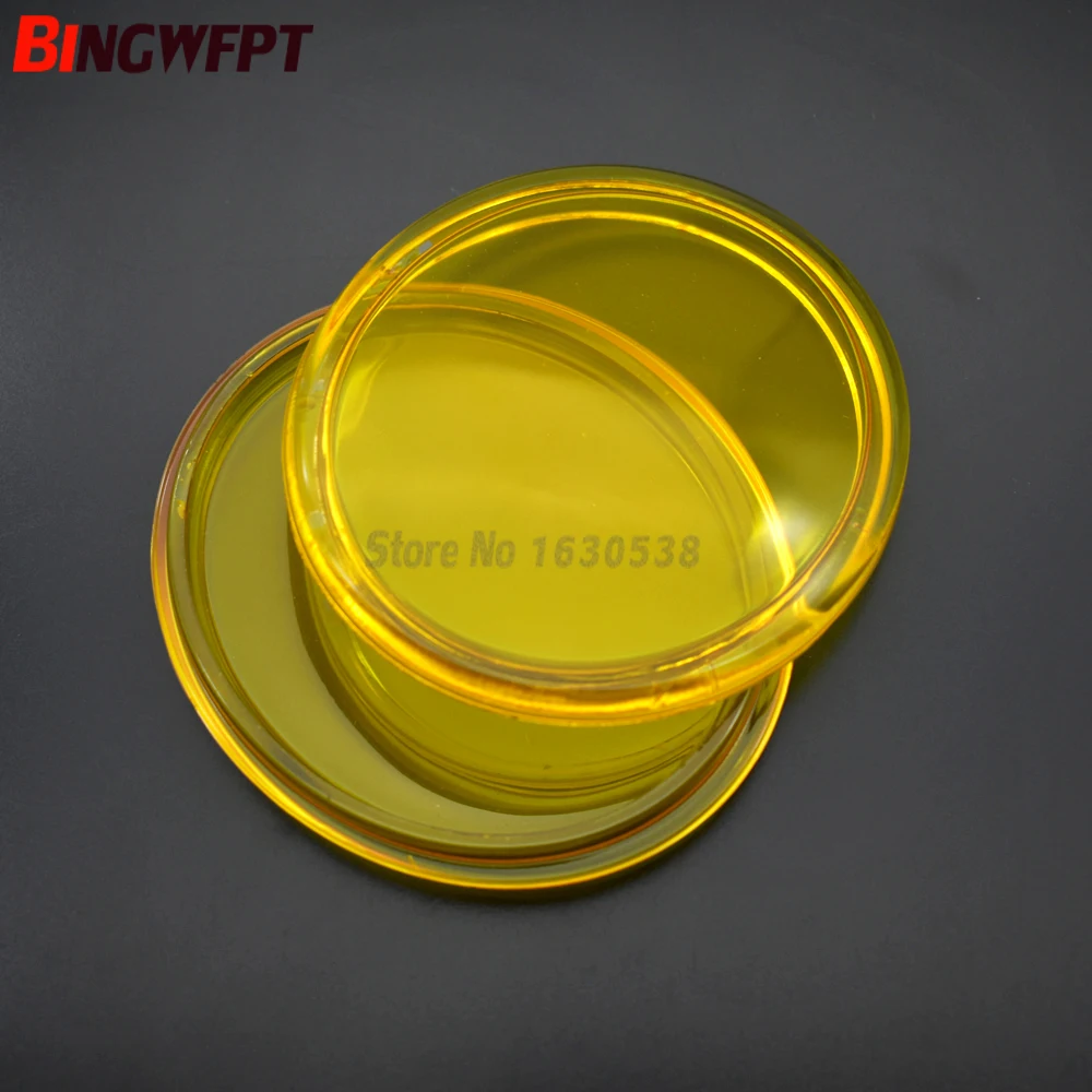 2 шт. Овальный 103X90mm Противотуманные огни yellowTempered Стекло Анти туман для NISSAN ALMERA Urvan