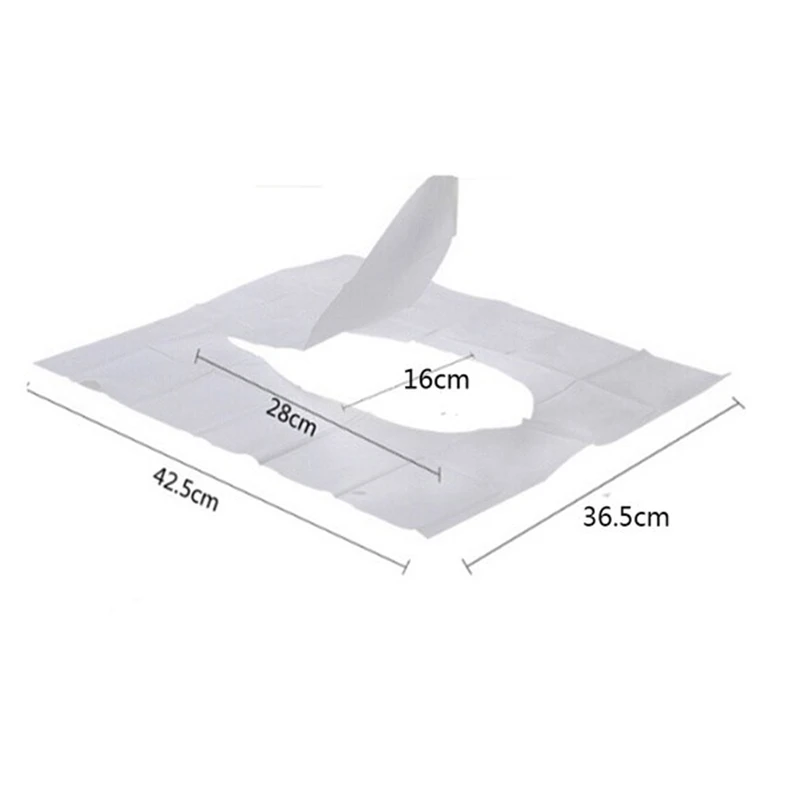

50Pcs/Set Portable Toilet Seat Cover Travel Camping Clean Disposable Waterproof Toilet Paper Pads Creative Bathroom Accessiories