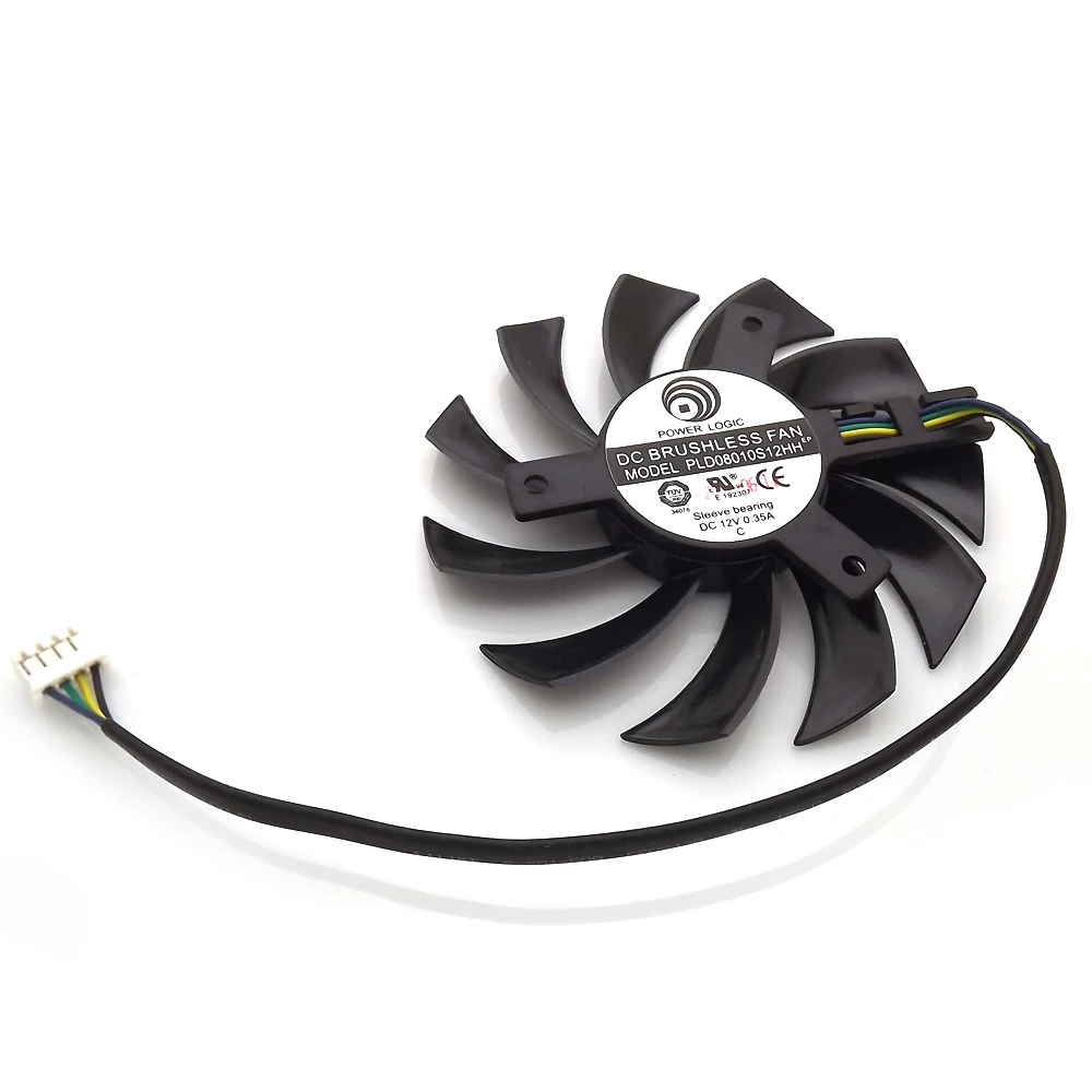 Free Shipping PLD08010S12HH 12V 0.35A 75mm 4Wire 4Pin For MSI R6790 570GTX R6850 N460GTX Graphics Card Cooling Fan | Компьютеры и офис